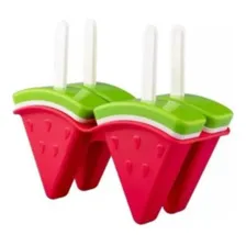 Forma De Picolé, Plástico/ Melancia Kit Com 4 Compartimentos Cor Vermelho Foto mini 1