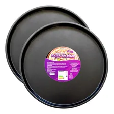 Forma De Pizza Assadeira Antiaderente Bandeja Kit Com 2 Foto mini 1