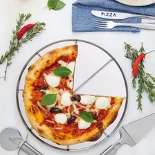 Forma De Pizza Vincos Tramontina Em Aço Inox 30 Cm Foto mini  2