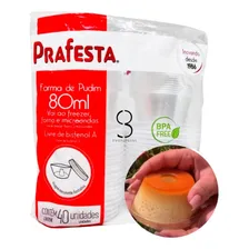 Forma De Pudim Ou Bolo Pequena 80ml C/ Tampa Forneavel 200u Cor Forma Pudim 80ml Foto  mini 1