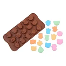 Forma De Silicone Animais Girafa Elefante Panda M Foto mini 1