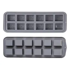 Forma De Silicone P/ Gelo Gelatina Brownie Gourmet Decorado Cor Preto Foto mini 1