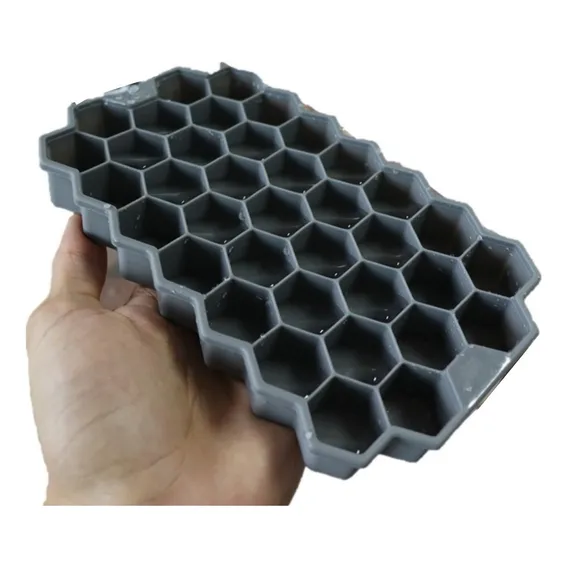 Forma Gelo Silicone Chocolate Bombom Sabonete Colmeia Cubo Cor Cinza-escuro Foto 1