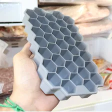 Forma Gelo Silicone Chocolate Bombom Sabonete Colmeia Cubo Cor Cinza-escuro Foto mini 4
