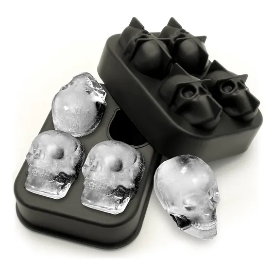 Forma Gelo Silicone Molde Chocolate Halloween Caveira Cranio Foto 1