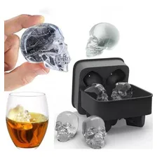 Forma Gelo Silicone Molde Chocolate Halloween Caveira Cranio Foto mini 3