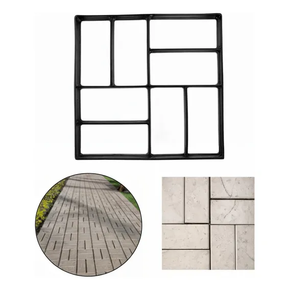 Forma Molde Calçada Jardim Bloquete Concreto Pedras Easypiso Forma Tijolinho Foto 1