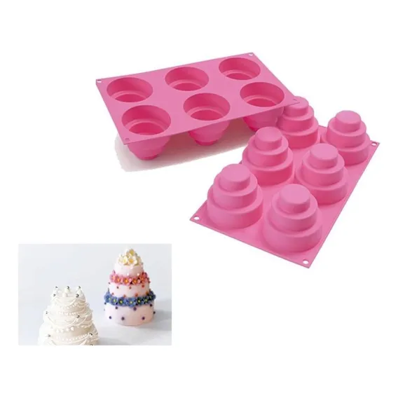 Forma Molde Em Silicone Mini Bolo Doce Cake Silikomart Foto 1