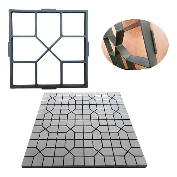 Forma Molde Piso Calçada Jardim C/manual -easy Piso Modelo B Forma Quadrada Foto 1