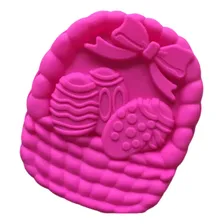 Forma Molde Silicone Bolo Cesta Ovos Pascoa 28.5cm Coelho Foto  mini 1