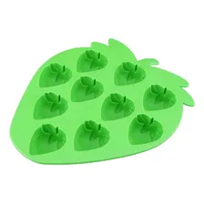 Forma Molde Silicone Morango Biscuit Sabonete Velas Bombons Cor Verde Foto mini 1