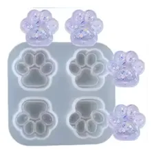 Forma Molde Silicone Resina 4 Patinhas Pata Cachorro Gato Foto mini 1