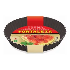 Forma P/ Bolo Torta Antiaderente Fundo Removível 24 Cm Preto Foto mini 1