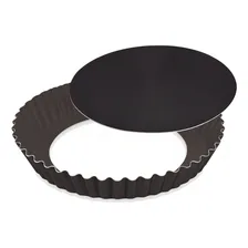 Forma P/ Bolo Torta Antiaderente Fundo Removível 24 Cm Preto Foto mini 2