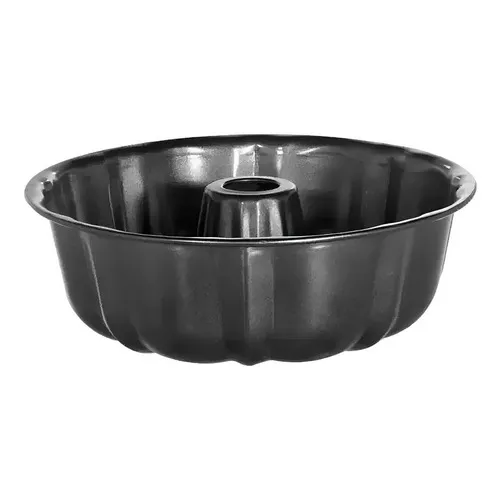 Forma Para Assar Bolo Ou Pudim Em Aço Antiaderente Cozinha Cor Preto Foto 1