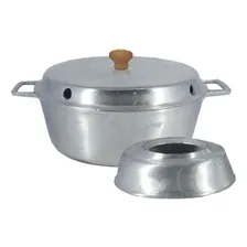 Forma Para Fazer Bolo No Fogão Em Alumínio Batido N°26 Cor Polido Foto  mini 1