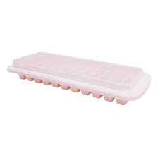 Forma Para Gelo Com Tampa Empilhável Em Plastico Rosa Foto  mini 1