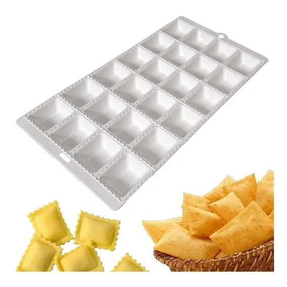 Forma Para Mini Pastel E Ravioli Recheado 24 Cavidades Cor Branco Foto 1