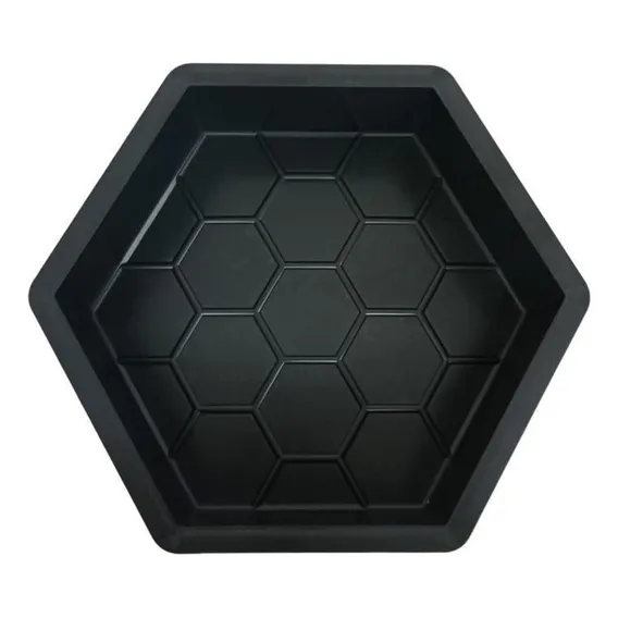 Forma Para Píso Sextavada Estriada 25x25x08 Kit 10 Un Foto 1