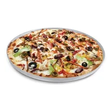 Forma Para Pizza Em Aluminio Com Diametro De 35 Cm Altura 2 Cor Cinza Foto mini 1
