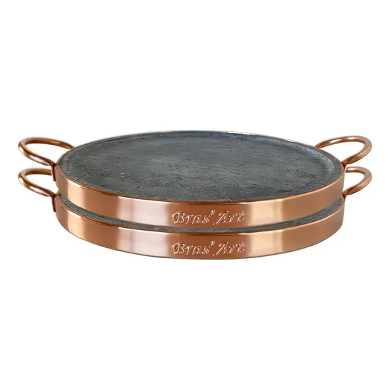 Forma Para Pizza Kit Com 2 Formas De Pedra Sabão 37 Cm Diâm Foto 1