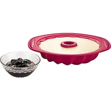 Forma Para Pudim De Silicone Vermelha 29,5 Cm Euro Home Foto mini 2