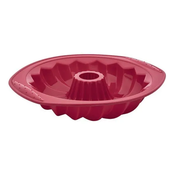 Forma Para Pudim De Silicone Vermelha 29,5 Cm Euro Home Foto 1