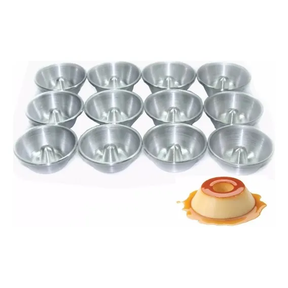 Forma Para Pudim Em Aluminio NÂș 4 Pudim Para Uma Pessoa Cor Cinza Foto 1