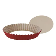 Forma Para Torta E Bolo Aluminio 24cm Bord么 Tramontina Cor Vermelho Foto mini 1
