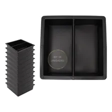Forma Piso De Cimento Para Calçada Jardim 20x10x6 Kit Com 10 Foto mini 2
