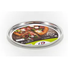 Forma Pizza Bandeja Pizza 32 Imediato Pizza Crocante Cor Prateado Foto mini  2