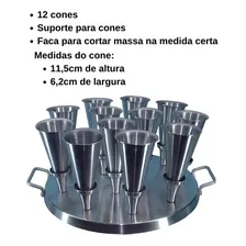 Forma Pizza Cone Forma Modeladora (12 Cones) AlumÃnio Foto mini 4