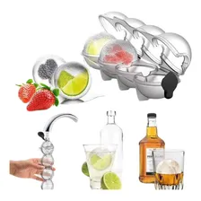 Forma Plástica 4 Gelos Bola Bebida Grande Bar Frutas Bebidas Foto mini 1