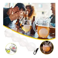 Forma Plástica 4 Gelos Bola Bebida Grande Bar Frutas Bebidas Foto mini 2