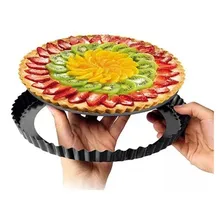 Forma Quiché Grande Quiche Tortas 26 Cm Aço Carbono Crespa Foto mini 2