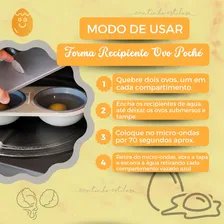 Forma Recipiente P/ Fazer Ovos Poché Omelete De Microondas Foto mini 3
