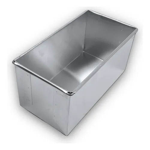 Forma retangular para bolo e pĂŁo caseiro 17x10x10cm AlumĂnio Foto 1
