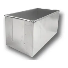 Forma retangular para bolo e pĂŁo caseiro 17x10x10cm AlumĂnio Foto mini 3