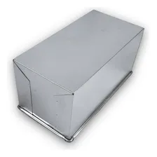 Forma retangular para bolo e pĂŁo caseiro 17x10x10cm AlumĂnio Foto mini 2
