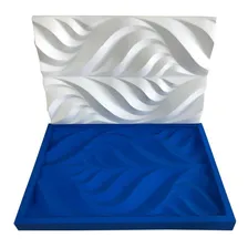Forma Silicone 3d Silicone Gesso Folhas - Profissional Cor Azul Foto  mini 1