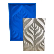 Forma Silicone 3d Silicone Gesso Folhas - Profissional Cor Azul Foto mini 4