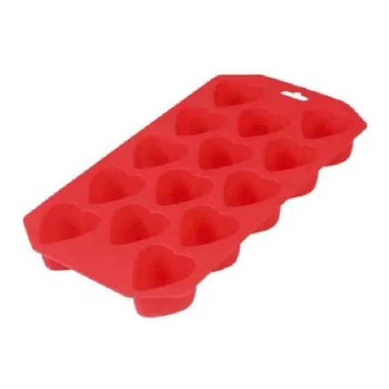 Forma Silicone Para Gelo Ice Coração - Mor Cor Vermelho Foto 1