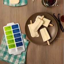 Forminha Com 12 Palitos Para Sorvete Picole Cor Branco Foto mini 4