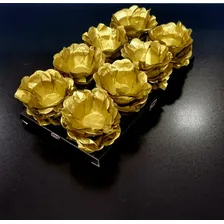 Forminha Porta Doces Finos Gourmet Floral Seda Com 40 Unid. Cor Dourado Foto mini 1