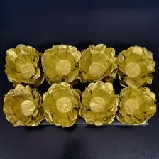 Forminha Porta Doces Finos Gourmet Floral Seda Com 40 Unid. Cor Dourado Foto mini 2