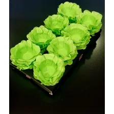 Forminha Porta Doces Finos Gourmet Floral Seda Com 40 Unid. Cor Verde Claro Foto mini 1