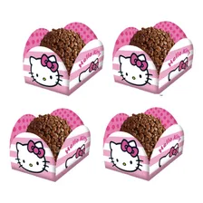 Forminhas Para Doces 4 Pétalas Festa Hello Kitty 40 Unidades Cor Rosa Foto mini  2