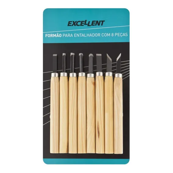 Formões Para Entalhar Madeira Kit Com 8 Peças Eda Cod 6xq Foto 1