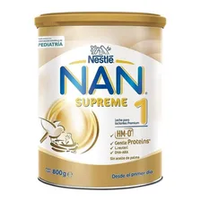 F贸rmula infantil em p贸 Nestl茅 Nan Supreme 1 em lata 800g Foto mini 1