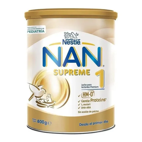 F贸rmula infantil em p贸 Nestl茅 Nan Supreme 1 em lata 800g Foto 1